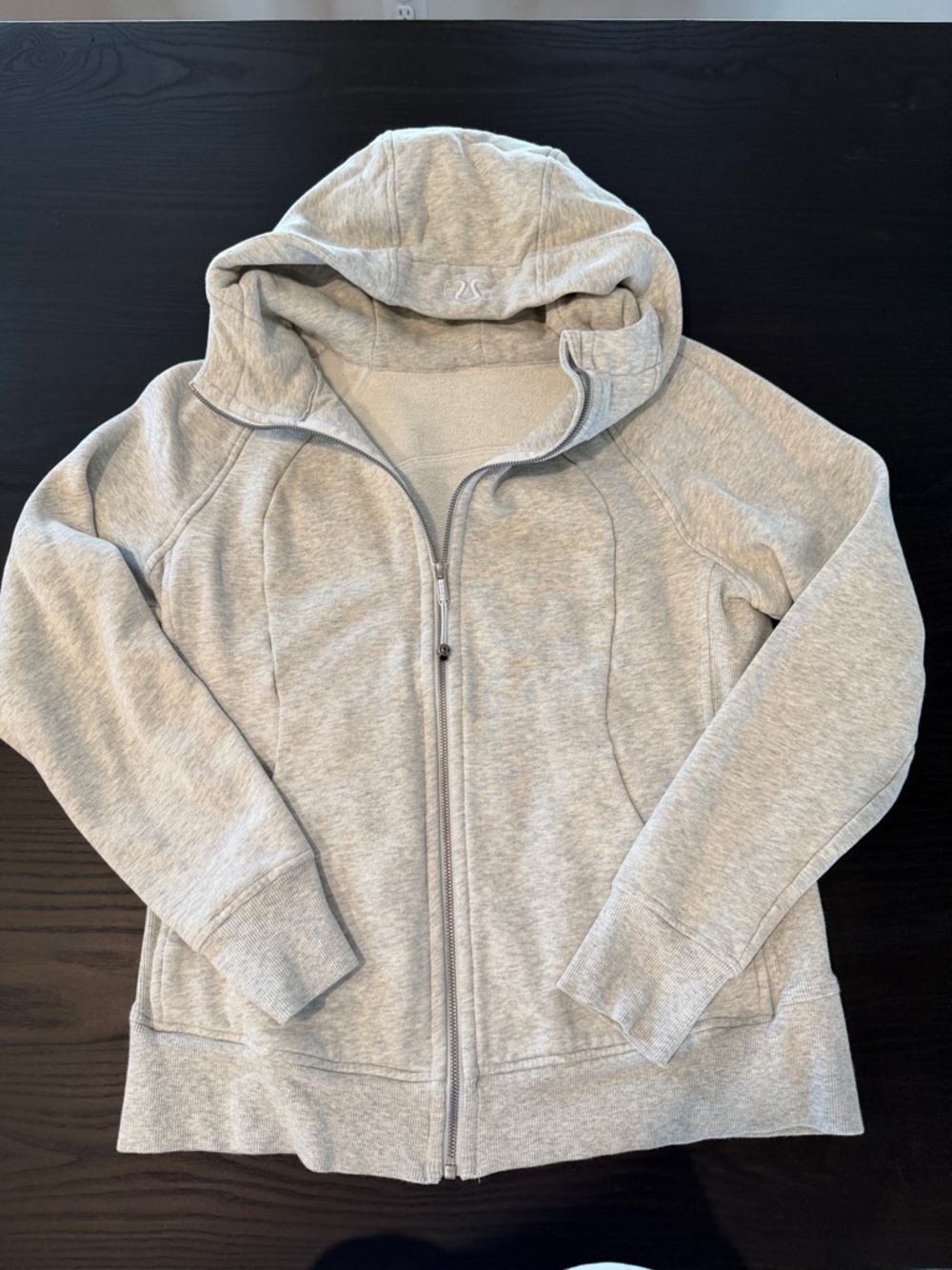 lululemon athletica Light Gray Full-Zip Hooded Sweatshirt